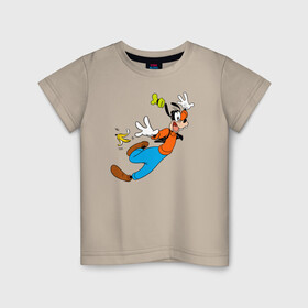 Детская футболка хлопок с принтом Гуфи в Екатеринбурге, 100% хлопок | круглый вырез горловины, полуприлегающий силуэт, длина до линии бедер | disney | goofy | goofy the dog | vdzabma | гуфи | дисней | пес гуфи
