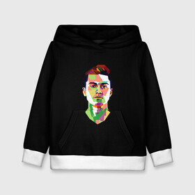 Детская толстовка 3D с принтом Paulo Dybala Pop Art в Екатеринбурге, 100% полиэстер | двухслойный капюшон со шнурком для регулировки, мягкие манжеты на рукавах и по низу толстовки, спереди карман-кенгуру с мягким внутренним слоем | Тематика изображения на принте: art | champion | dybala | football | form | institute | juventus | palermo | paulo | player | pop | soccer | uniform | дибала | институто | легенда | палермо | пауло | форма | футбол | футбола | футболист | чемпион | ювентус