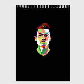 Скетчбук (блокнот) с принтом Paulo Dybala Pop Art в Екатеринбурге, 100% бумага
 | 48 листов, плотность листов — 100 г/м2, плотность картонной обложки — 250 г/м2. Листы скреплены сверху удобной пружинной спиралью | art | champion | dybala | football | form | institute | juventus | palermo | paulo | player | pop | soccer | uniform | дибала | институто | легенда | палермо | пауло | форма | футбол | футбола | футболист | чемпион | ювентус