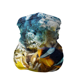 Бандана-труба 3D с принтом Морской мир в Екатеринбурге, 100% полиэстер, ткань с особыми свойствами — Activecool | плотность 150‒180 г/м2; хорошо тянется, но сохраняет форму | вода | море | морская вода | морские животные | морские жители | морской мир | океан | рыбки | рыбы