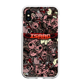 Чехол для iPhone XS Max матовый с принтом Binding of Isaac Stickerbomb в Екатеринбурге, Силикон | Область печати: задняя сторона чехла, без боковых панелей | Тематика изображения на принте: afterbirth | art | boss | game | gaming | pattern | roguelike | rpg | steam | stickerbombing | the binding of isaac | арт | графика | жертвоприношение исаака | игра | изаак | иллюстрация | паттерн | рисунки | рисунок | рогалик | стикербомбин