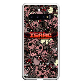 Чехол для Samsung Galaxy S10 с принтом Binding of Isaac Stickerbomb в Екатеринбурге, Силикон | Область печати: задняя сторона чехла, без боковых панелей | afterbirth | art | boss | game | gaming | pattern | roguelike | rpg | steam | stickerbombing | the binding of isaac | арт | графика | жертвоприношение исаака | игра | изаак | иллюстрация | паттерн | рисунки | рисунок | рогалик | стикербомбин