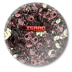 Значок с принтом Binding of Isaac Stickerbomb в Екатеринбурге,  металл | круглая форма, металлическая застежка в виде булавки | Тематика изображения на принте: afterbirth | art | boss | game | gaming | pattern | roguelike | rpg | steam | stickerbombing | the binding of isaac | арт | графика | жертвоприношение исаака | игра | изаак | иллюстрация | паттерн | рисунки | рисунок | рогалик | стикербомбин