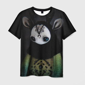 Мужская футболка 3D с принтом DarkLight в Екатеринбурге, 100% полиэфир | прямой крой, круглый вырез горловины, длина до линии бедер | зверушки | повседнев | чёрный | эксклюзив