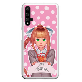 Чехол для Honor 20 с принтом Monika Pop Art в Екатеринбурге, Силикон | Область печати: задняя сторона чехла, без боковых панелей | Тематика изображения на принте: anime | game | games | monika | natsuki | sayori | yuri | аниме | визуальный роман | доки доки | игра | игры | литературный клуб | моника | нацуки | саёри | юри