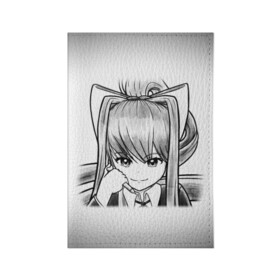 Обложка для паспорта матовая кожа с принтом Doki Doki Literature Club в Екатеринбурге, натуральная матовая кожа | размер 19,3 х 13,7 см; прозрачные пластиковые крепления | Тематика изображения на принте: anime | doki doki literature club | monika | natsuki | sayori | yuri | аниме | доки доки | доки доки литературный клуб | моника | нацуки | саёри | юри