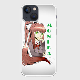 Чехол для iPhone 13 mini с принтом Doki Doki MONIKA в Екатеринбурге,  |  | anime | doki doki literature club | monika | natsuki | sayori | yuri | аниме | доки доки | доки доки литературный клуб | моника | нацуки | саёри | юри