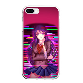 Чехол для iPhone 7Plus/8 Plus матовый с принтом Literature Club Юри (Yuri) в Екатеринбурге, Силикон | Область печати: задняя сторона чехла, без боковых панелей | anime | doki doki literature club | monika | natsuki | sayori | yuri | аниме | доки доки | доки доки литературный клуб | моника | нацуки | саёри | юри