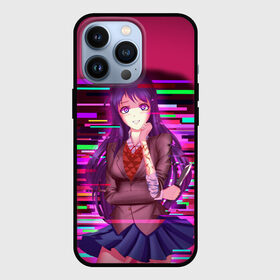 Чехол для iPhone 13 Pro с принтом Literature Club Юри (Yuri) в Екатеринбурге,  |  | Тематика изображения на принте: anime | doki doki literature club | monika | natsuki | sayori | yuri | аниме | доки доки | доки доки литературный клуб | моника | нацуки | саёри | юри