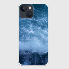 Чехол для iPhone 13 mini с принтом океан в Екатеринбурге,  |  | ocean | sea | киты | море | морские мотивы | морской принт | морской фон | океан | паттерн | рыбы | текстуры
