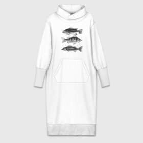 Платье удлиненное хлопок с принтом караси в Екатеринбурге,  |  | ocean | sea | sea animal | графика | карась | море | океан | река | рисунок рыбы | рыба | рыбалка