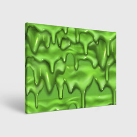 Холст прямоугольный с принтом Green Slime в Екатеринбурге, 100% ПВХ |  | drips | green | slime | желе | зелёный | слайм