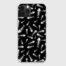Чехол для iPhone 12 Pro Max с принтом Скелеты рыб в Екатеринбурге, Силикон |  | Тематика изображения на принте: fish | кости | паттерн | рыба | рыбы | с скелетом рыбы | скелет