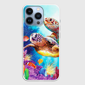 Чехол для iPhone 13 Pro с принтом Морские черепахи в Екатеринбурге,  |  | коралловые | море | морские | океан | подводный мир | рифы | рыбки | рыбы | черепахи
