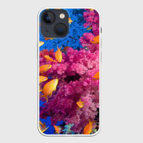 Чехол для iPhone 13 mini с принтом Коралловые рыбки в Екатеринбурге,  |  | коралловые | море | океан | подводный мир | рифы | рыбки | рыбы
