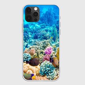 Чехол для iPhone 12 Pro Max с принтом Риф в Екатеринбурге, Силикон |  | коралловый риф | полосатые рыбы | риф | рыбы | сказочный риф