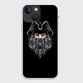 Чехол для iPhone 13 mini с принтом Морской Капитан Чёрная Борода в Екатеринбурге,  |  | грабитель | злодей | капитан | пират | пираты | разбойник