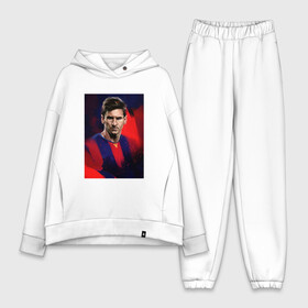 Женский костюм хлопок Oversize с принтом Messi   The Best в Екатеринбурге,  |  | argentina | barca | barcelona | football | lionel | messi | spain | sport | аргентина | барса | барселона | гол | золотой мяч | игрок | испания | камп ноу | лионель | месси | мяч | спорт | тренер | футбол | чемпион |