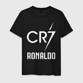 Мужская футболка хлопок с принтом CR7 Cristiano Ronaldo logo в Екатеринбурге, 100% хлопок | прямой крой, круглый вырез горловины, длина до линии бедер, слегка спущенное плечо. | 7 | champion | cr7 | cristiano ronaldo | fifa | football | football club | juventus | soccer | uefa | игра | криштиану роналду | лига чемпионов | реал мадрид | сборная португалии | спорт | уефа | фифа | фк | футбол | футболь