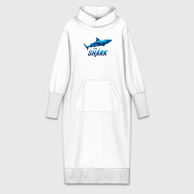 Платье удлиненное хлопок с принтом Акула. The Shark в Екатеринбурге,  |  | shark | акула | акуленок | акулы | жители | клыки | море | морские | океан | рыба | черные
