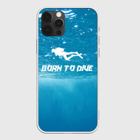 Чехол для iPhone 12 Pro с принтом дайвинг в Екатеринбурге, силикон | область печати: задняя сторона чехла, без боковых панелей | аквалангист | глубина | дайвинг | море | ныряние | океан | плавание | скафандр