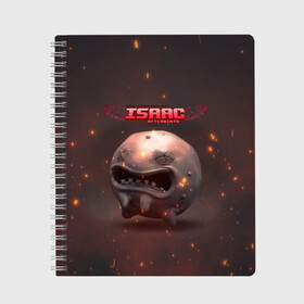 Тетрадь с принтом The Binding of Isaac | Жертвоприношение Исаака (Z) в Екатеринбурге, 100% бумага | 48 листов, плотность листов — 60 г/м2, плотность картонной обложки — 250 г/м2. Листы скреплены сбоку удобной пружинной спиралью. Уголки страниц и обложки скругленные. Цвет линий — светло-серый
 | binding isaac | binding of isaac | the binding of isaac | голос бога | жертвоприношение исаака | исаак | компьютерная игра | маленький исаак