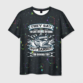 Мужская футболка 3D с принтом Рыбалка на щуку в Екатеринбурге, 100% полиэфир | прямой крой, круглый вырез горловины, длина до линии бедер | fish | лето | отдых | поклев | рыба | рыбалка | рыболов | спиннинг | удилище | удочка | щука