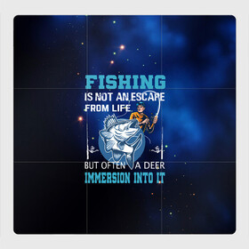 Магнитный плакат 3Х3 с принтом FISHING PLANET Рыбалка в Екатеринбурге, Полимерный материал с магнитным слоем | 9 деталей размером 9*9 см | Тематика изображения на принте: fish | карп | лето | отдых | поклев | рыба | рыбалка | рыболов | спиннинг | удилище | удочка
