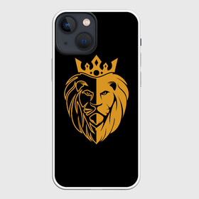 Чехол для iPhone 13 mini с принтом Король Лев в Екатеринбурге,  |  | golden lion | голова льва | король африки | король леса | лев | лев (корона на голове) | лев царь зверей | царь зверей