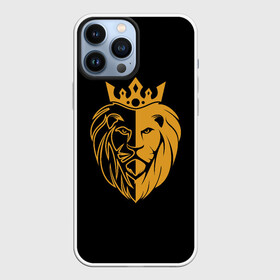 Чехол для iPhone 13 Pro Max с принтом Король Лев в Екатеринбурге,  |  | golden lion | голова льва | король африки | король леса | лев | лев (корона на голове) | лев царь зверей | царь зверей