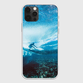 Чехол для iPhone 12 Pro Max с принтом Под водой в Екатеринбурге, Силикон |  | море | морская волна | океан | под водой | серфер | серфинг