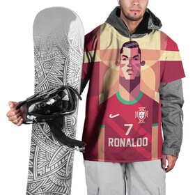 Накидка на куртку 3D с принтом Криштиану Роналду в Екатеринбурге, 100% полиэстер |  | cristiano ronaldo | fc portugal | криштиану роналду | сборная | фк португалия | футбол