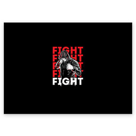 Поздравительная открытка с принтом FIGHT в Екатеринбурге, 100% бумага | плотность бумаги 280 г/м2, матовая, на обратной стороне линовка и место для марки
 | boxing | fight club | mma | ufc | боевые искусства | боец | бои | бойцовский клуб | бокс | боксёр | борьба | воин | единоборства | кикбоксинг | майк тайсон | мма | муай тай | мухаммед али | рукопашный бой | сила