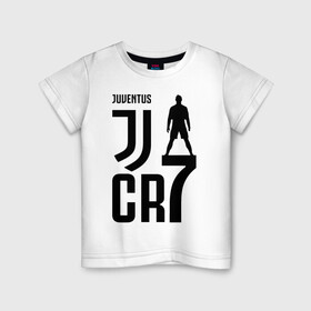 Детская футболка хлопок с принтом Juventus CR7 Cristiano Ronaldo в Екатеринбурге, 100% хлопок | круглый вырез горловины, полуприлегающий силуэт, длина до линии бедер | 7 | champion | cr7 | cristiano ronaldo | fifa | football | football club | juventus | soccer | uefa | игра | криштиану роналду | лига чемпионов | реал мадрид | сборная португалии | спорт | уефа | фифа | фк | футбол | футболь