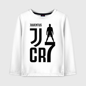 Детский лонгслив хлопок с принтом Juventus CR7 Cristiano Ronaldo в Екатеринбурге, 100% хлопок | круглый вырез горловины, полуприлегающий силуэт, длина до линии бедер | 7 | champion | cr7 | cristiano ronaldo | fifa | football | football club | juventus | soccer | uefa | игра | криштиану роналду | лига чемпионов | реал мадрид | сборная португалии | спорт | уефа | фифа | фк | футбол | футболь