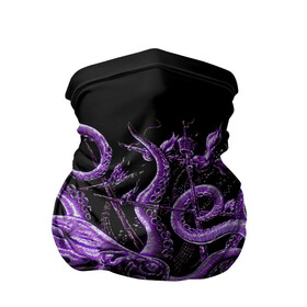 Бандана-труба 3D с принтом Фиолетовый Кракен в Екатеринбурге, 100% полиэстер, ткань с особыми свойствами — Activecool | плотность 150‒180 г/м2; хорошо тянется, но сохраняет форму | animal | beast | kraken | ocean | octopus | sea | ship | water | вода | животные | звери | корабль | кракен | море | океан | осьминог | рыбы | щупальца