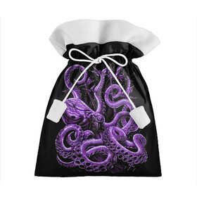Подарочный 3D мешок с принтом Фиолетовый Кракен в Екатеринбурге, 100% полиэстер | Размер: 29*39 см | Тематика изображения на принте: animal | beast | kraken | ocean | octopus | sea | ship | water | вода | животные | звери | корабль | кракен | море | океан | осьминог | рыбы | щупальца