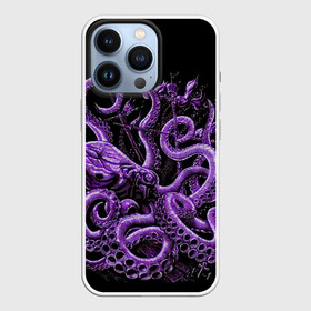 Чехол для iPhone 13 Pro с принтом Фиолетовый Кракен в Екатеринбурге,  |  | animal | beast | kraken | ocean | octopus | sea | ship | water | вода | животные | звери | корабль | кракен | море | океан | осьминог | рыбы | щупальца