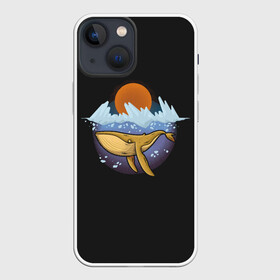 Чехол для iPhone 13 mini с принтом Whale in Ice в Екатеринбурге,  |  | dawn | depth | glaciers | mammal | ocean | sea | sunset | water | whale | вода | глубина | закат | кит | ледники | млекопитающее | море | океан | рассвет