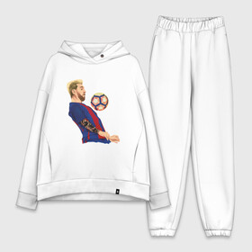 Женский костюм хлопок Oversize с принтом Messi   Football в Екатеринбурге,  |  | argentina | barca | barcelona | football | lionel | messi | spain | sport | аргентина | барса | барселона | гол | золотой мяч | игрок | испания | камп ноу | лионель | месси | мяч | спорт | тренер | футбол | чемпион |