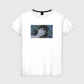 Женская футболка хлопок с принтом Perfect Blue в Екатеринбурге, 100% хлопок | прямой крой, круглый вырез горловины, длина до линии бедер, слегка спущенное плечо | anime | sadness | аниме | девушка | эстетика