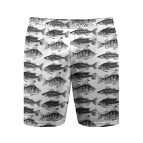 Мужские шорты спортивные с принтом рыбки в Екатеринбурге,  |  | ocean | sea | киты | море | морской принт | морской фон | океан | паттерн | рыбы | текстуры