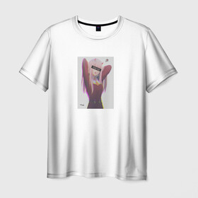 Мужская футболка 3D с принтом WorLd MirNy ERROR Зеро Ту в Екатеринбурге, 100% полиэфир | прямой крой, круглый вырез горловины, длина до линии бедер | darling in the franxx | random | world | zero two | милый во франксе | фраке
