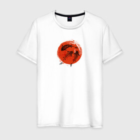 Мужская футболка хлопок с принтом Карпы кои в Екатеринбурге, 100% хлопок | прямой крой, круглый вырез горловины, длина до линии бедер, слегка спущенное плечо. | карпы кои | кои | рыба | японские карпы | японские карпы кои