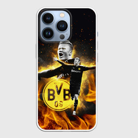 Чехол для iPhone 13 Pro с принтом ЭРЛИНГ ХОЛАНД   ERLING HAALAND в Екатеринбурге,  |  | borussia | erling braut haaland | football | sport | uefa | боруссия | сборная норвегии. | спорт | уефа | футбол | эрлинг холанд