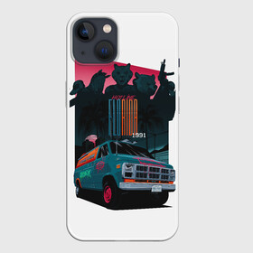 Чехол для iPhone 13 с принтом Hotline Florida 1991 3D в Екатеринбурге,  |  | florida | hotline | hotline miami | грузовик | гусь | звери | зебра | медведь | надписи | розовый | тигр