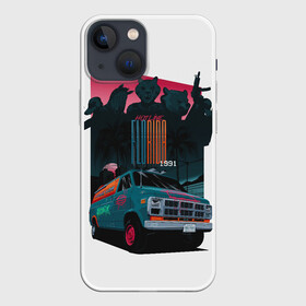 Чехол для iPhone 13 mini с принтом Hotline Florida 1991 3D в Екатеринбурге,  |  | florida | hotline | hotline miami | грузовик | гусь | звери | зебра | медведь | надписи | розовый | тигр