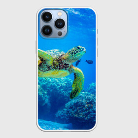 Чехол для iPhone 13 Pro Max с принтом Морская черепаха в Екатеринбурге,  |  | морская черепаха | океан | подводный мир | черепаха