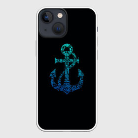 Чехол для iPhone 13 mini с принтом Navy. Anchor в Екатеринбурге,  |  | anchor | fish | gradient | marine | mermaid | navy | ocean | octopus | sailor | sea | shark | ship | skull | treasure | whale | акула | градиент | кит | корабль | море | морской | моряк | океан | осьминог | русалка | рыба | сокровище | 