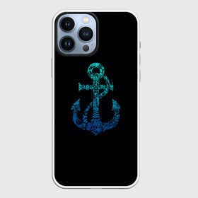 Чехол для iPhone 13 Pro Max с принтом Navy. Anchor в Екатеринбурге,  |  | anchor | fish | gradient | marine | mermaid | navy | ocean | octopus | sailor | sea | shark | ship | skull | treasure | whale | акула | градиент | кит | корабль | море | морской | моряк | океан | осьминог | русалка | рыба | сокровище | 